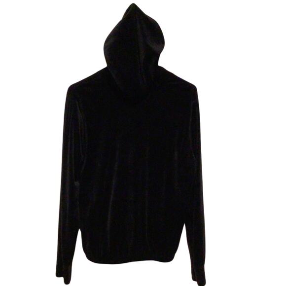 Fila Women's Black Velour 1/2 Zip Pullover Hoodie Sweatshirt Size Small - Picture 5 of 5
